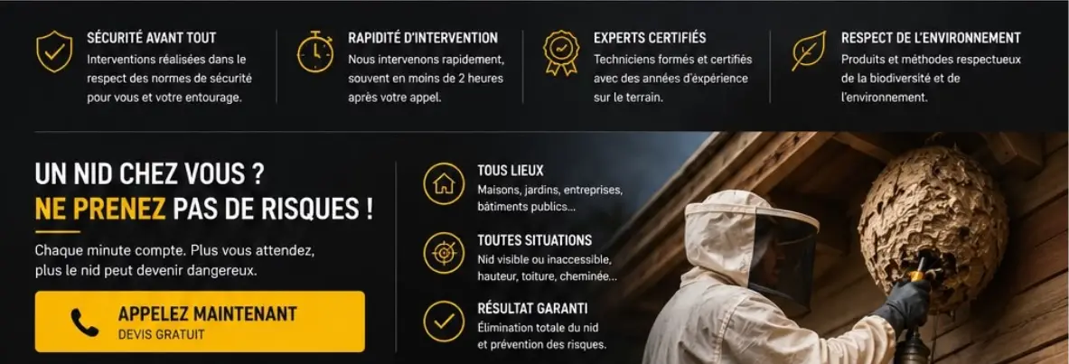 éradication de nid de frelon